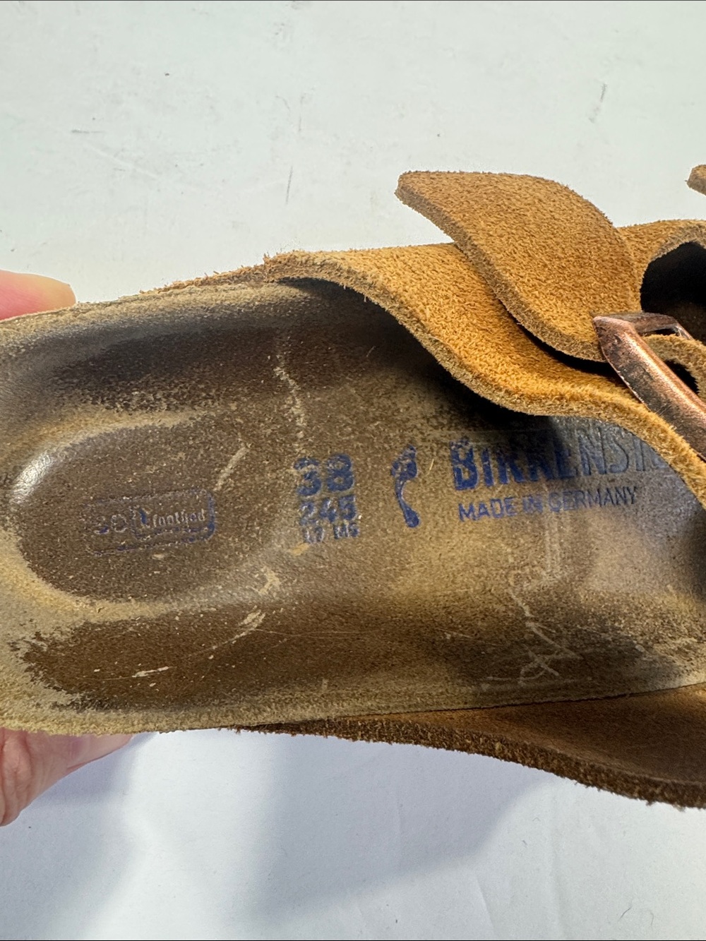 Birkenstock Brown Suede Double-Buckle Sandals Arizona Sz 38 - Picture 12 of 12